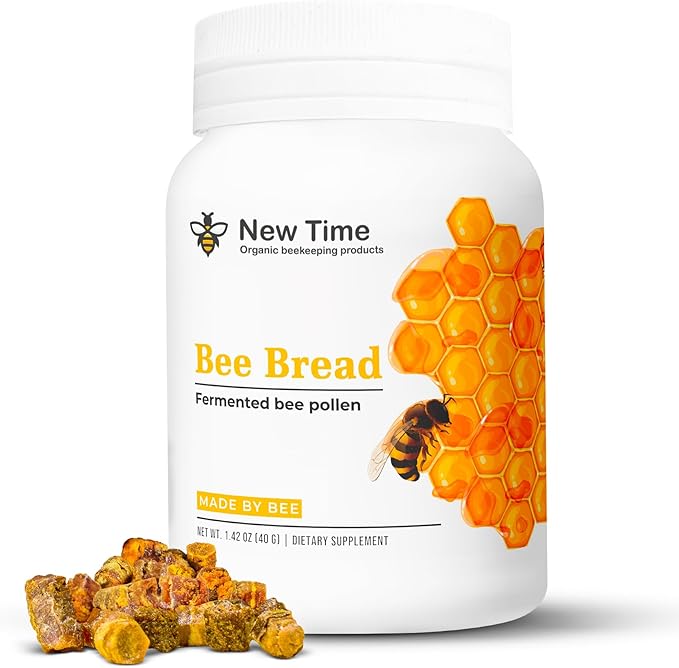 Generic Bread Bee Perga Fermented Bee Pollen 100% Natural and Organic Multivitamin Made by Bee Sour Sweet Flavor, Reminiscent of Honey