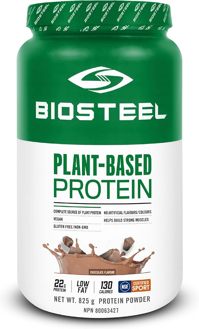 BioSteel Elite Plant-Based Recovery Vegan Protein with Brown Rice Protein, Pea Protein, and Hemp Protein, Chocolate Flavor, 25 Servings, Gluten-Free