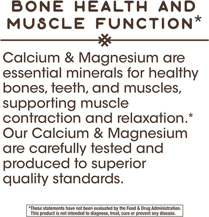 Nature's Way Calcium & Magnesium Mineral Complex, Supports Bone Health & Muscle Function,* 750 mg per 3-Capsule Serving, 250 Capsules (Packaging May Vary)