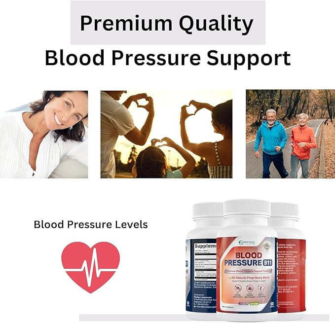 Blood Pressure 911 Premium Supplement - BP Support Pills. 3 Pack
