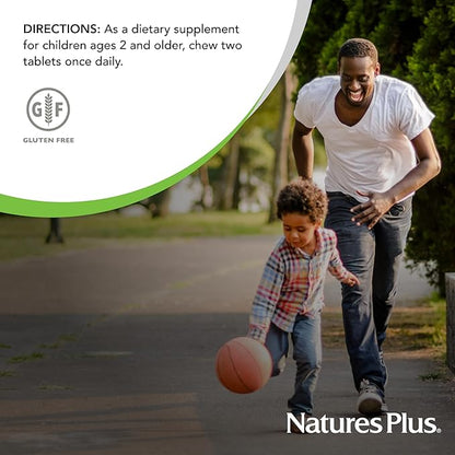 Natures Plus Animal Parade Tooth Fairy Children's Chewables - Natural Vanilla Flavor - 90 Animal-Shaped Tablets, Pack of 2 - Dental Health Supplement - Vegetarian, Gluten Free - 90 Total Servings