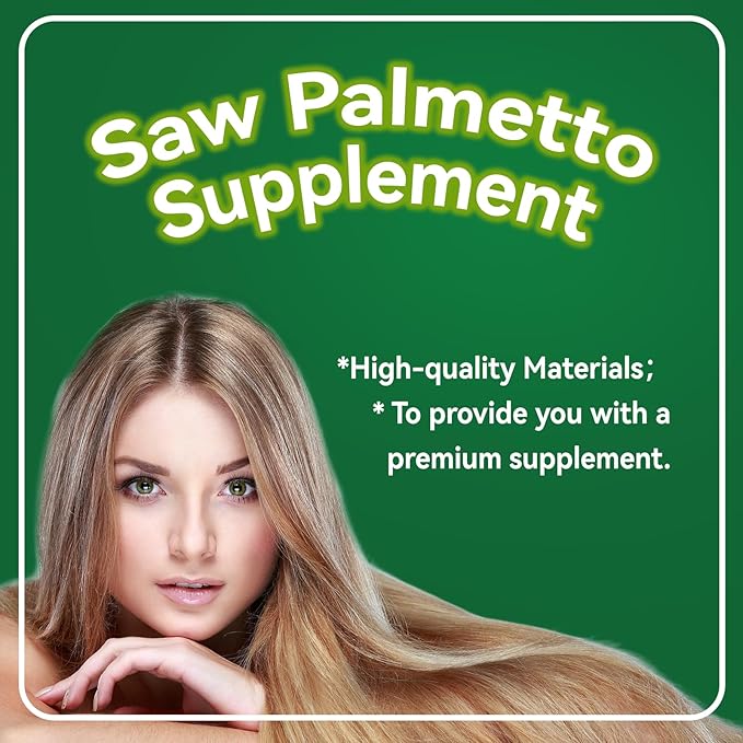 Saw Palmetto Supplement, Saw Palmetto Extract 750mg, with Lycopene, Pumpkin Seed Powder, for Men and Women,Non-GMOs & Gluten, Vegan, 90 Count Capsules（Pack of 2）