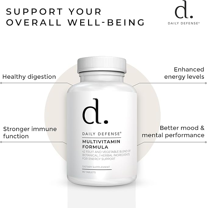 Fruit and Veggies Supplement - Multi Vitamins for Adults w/ Vitamins A, B Complex, D, E, Zinc, Biotin, Calcium - Fruit Vegetable Supplements for Energy & Immunity Support - Vitamins Supplements