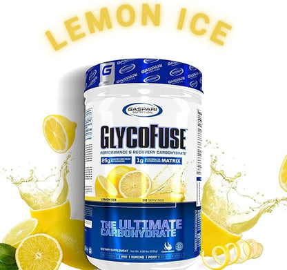 Gaspari Nutrition Glycofuse: Performance and Recovery Carbohydrate, 25g Cluster Dextrin and 1g Electrolyte and Hydration Matrix (30 Servings, Lemon Ice)