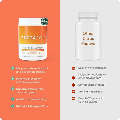 PectaSol Modified Citrus Pectin – 454g Powder – Total-Body Health Supplement to Support the Heart, Immune System, Inflammation Response & Healthy Aging + Maintain Healthy Galectin-3 Levels