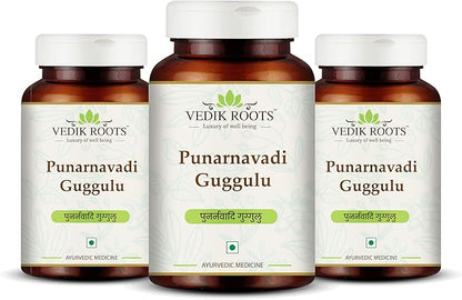 Punarnavadi Guggulu - Supports Kidney and Liver Health | Promotes Fluid Balance and General Wellness | Ayurvedic Herbal Supplement | 180 Tablets