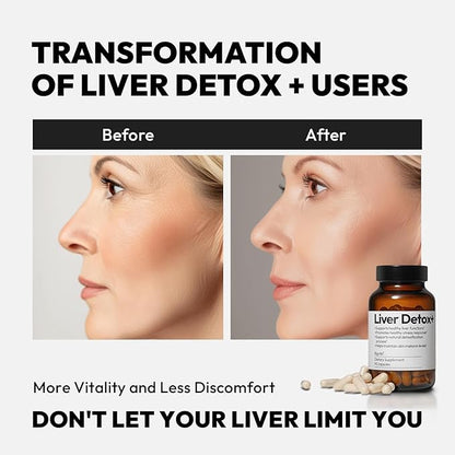 BigVita Liver Detox Vegan Gluten Free Liver Health Supplement Cleanse Detox & Repair Hangover Helper Contains Milk Thistle Glutathione Vitamin C Inositol and Selenium, 90 Capsules
