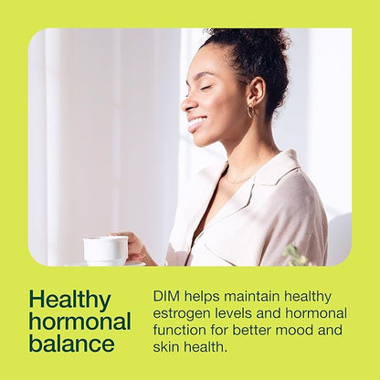 DIM Supplement 500mg - Diindolylmethane for Estrogen Metabolism, Hormonal Health, Acne & Antioxidant Support – Vegan, Non GMO, Gluten-free - 90 Capsules