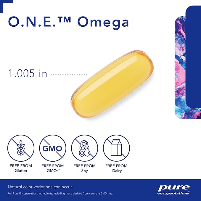 Pure Encapsulations O.N.E. Omega - Fish Oil Supplement for Heart Health, Joints, Skin, Eyes, and Cognition* - Fish Oil Concentrate with EPA and DHA - 30 Softgel Capsules