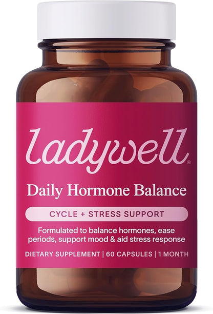 Daily Hormone Balance Capsules - Targeted Women's Health Supplement - Adaptogens, Vitamins, Functional Mushrooms, Amino Acids - Science-Backed, Plant-Based, Naturally-Effective - 60 Capsules