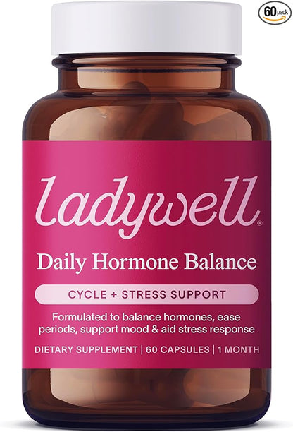 Daily Hormone Balance Capsules - Targeted Women's Health Supplement - Adaptogens, Vitamins, Functional Mushrooms, Amino Acids - Science-Backed, Plant-Based, Naturally-Effective - 60 Capsules