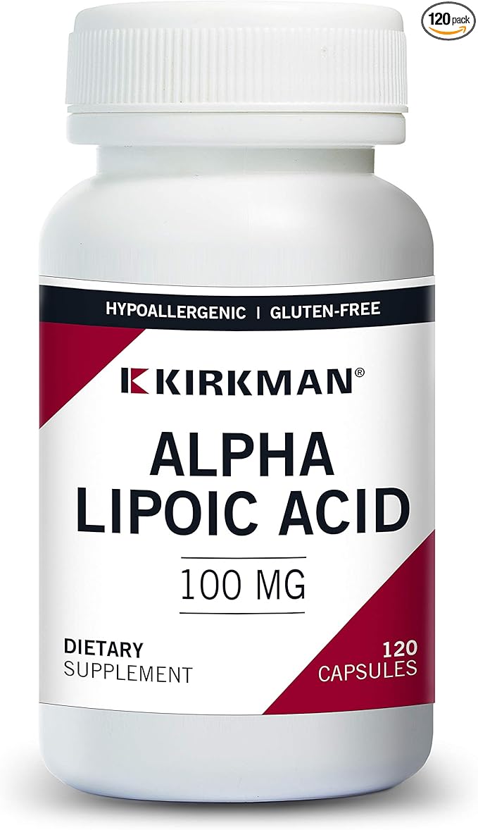 Kirkman Alpha Lipoic Acid 100 mg - Hypoallergenic | 120 Vegetarian Capsules