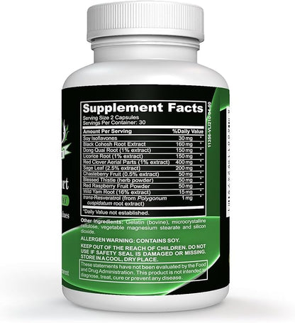 Halalways Women's Support Certified Halal Supplement Women's Support | Special Formula | Hormone Regulator w/Natural Ingredients | Made in USA | 60 Capsules