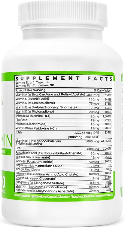 BariSlim Once Daily Bariatric Multivitamin Capsule - 45mg of Iron - Bariatric Vitamin & Supplement for Post Bariatric Surgery Including Gastric Bypass & Gastric Sleeve | 90 Day Supply