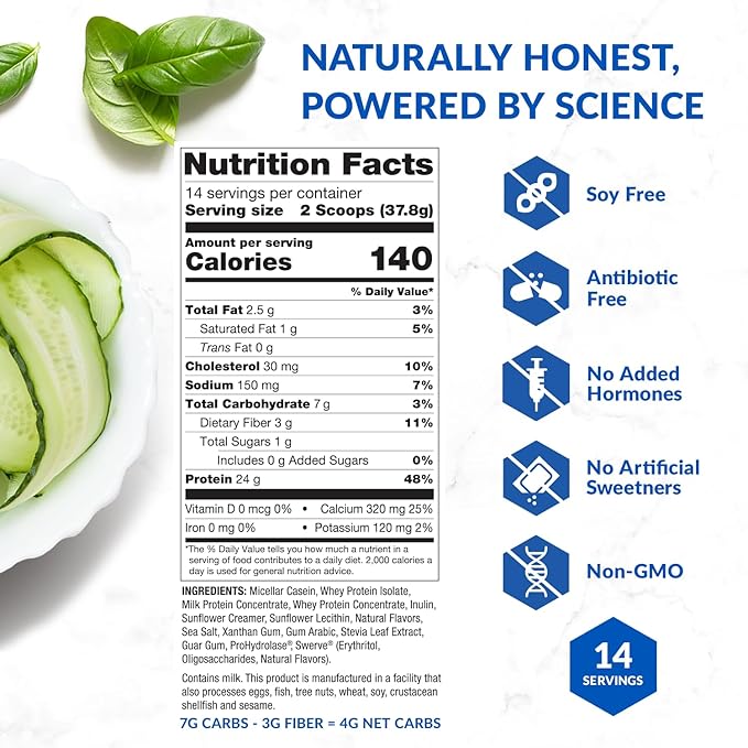 BioTrust Low Carb Protein Powder – Natural and Delicious Whey & Casein Blend from Grass-Fed Hormone Free Cows – Non GMO, Soy Free, Gluten Free, Hormone Free (Vanilla, 3-Pack)