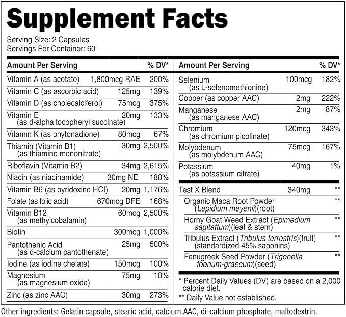 Primaforce Multivitamin for Men Capsules [120 caps] - Nutritional Supplement to Promote Good Health