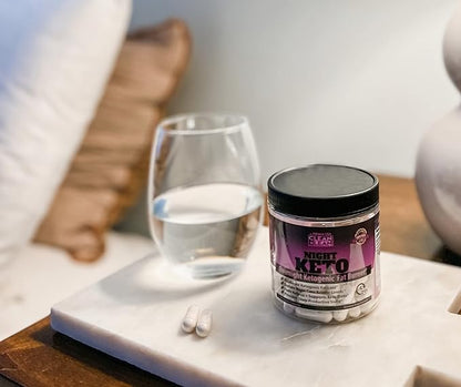 CLEAN+LEAN NIGHT KETO: First Ever Overnight Ketogenic Fat Burner & Sleep Aid | BHB Ketones + MCT Oil Extract + Vitamins & Minerals | 24 HR Diet Sleep Great Lose Weight | All Natural & GF | 60 Caps