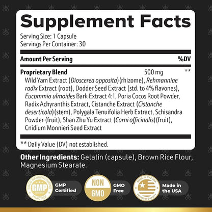 Emperor's Vigor Tonic - Original Supplements for Men's Health - 100% Natural, Non-GMO, Made in The USA, 3 Month Supply