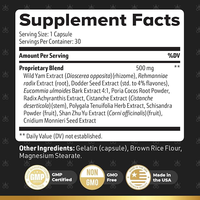 Emperor's Vigor Tonic - Original Supplements for Men's Health - 100% Natural, Non-GMO, Made in The USA, 6 Month Supply