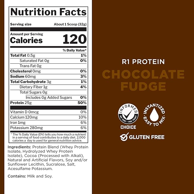 R1 Protein,76 Servings, Chocolate Fudge