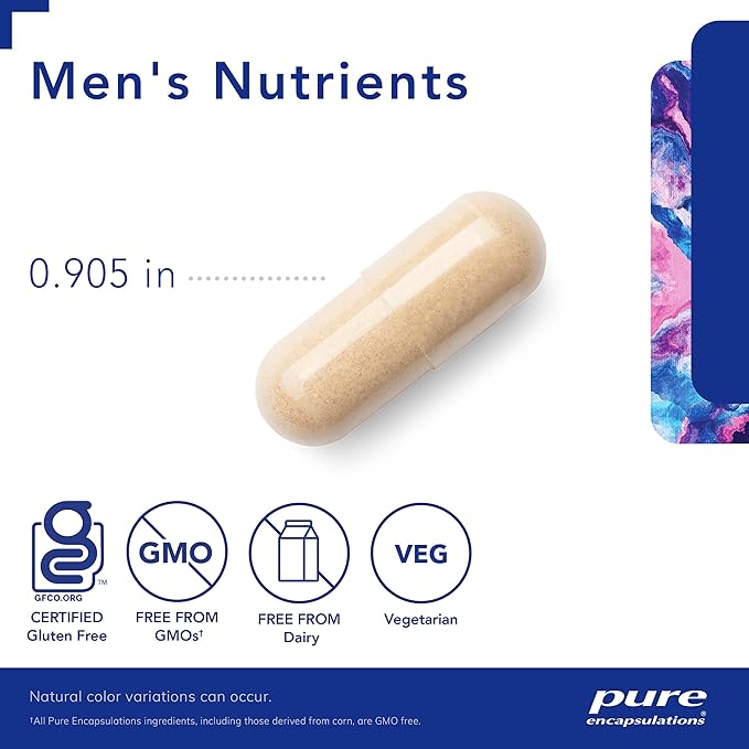 Pure Encapsulations Men's Nutrients - Multivitamin Mineral Supplement to Support Energy, Endurance & Stamina in Men Over 40* - with Vitamin D, Vitamin C & Trace Minerals - 180 Capsules