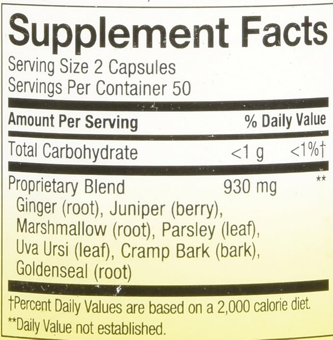 Nature's Way Kidney Bladder, Traditional Herbs Supplement, 900mg Per Serving, 100 Vegan Capsules (Pack of 2)