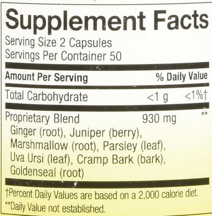 Nature's Way Kidney Bladder, Traditional Herbs Supplement, 900mg Per Serving, 100 Vegan Capsules (Pack of 2)