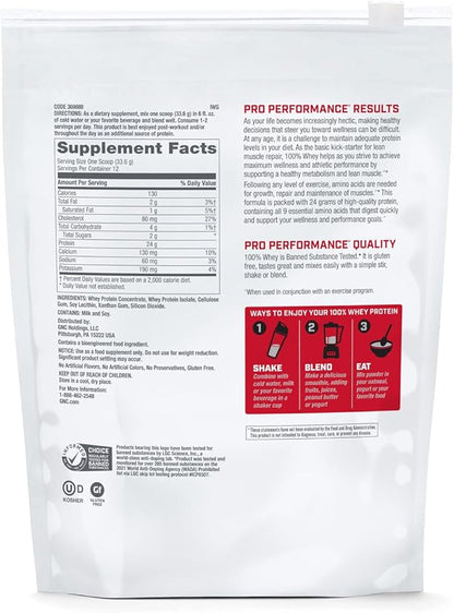 GNC Pro Performance 100% Whey Protein Powder | Supports Healthy Metabolism and Lean Muscle Recovery | Unflavored | 12 Servings