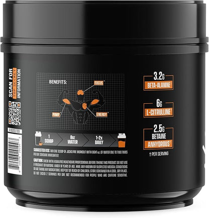 Jocko Fuel Ultimate Pre Workout Powder - Pre-Workout Energy Powder Drink for Men & Women - High Stim Sugar-Free Nootropic Blend to Support Muscle Pump, Energy, & Recovery 200mg Caffeine Sour Peach