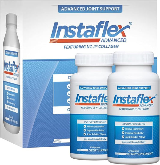 Instaflex Advanced Joint Support Nutritional Supplement Capsule with Doctor Formulated Joint Relief Supplement, Featuring UC-II Collagen & 5 Other Joint Discomfort Fighting Ingredients, 60 Ct
