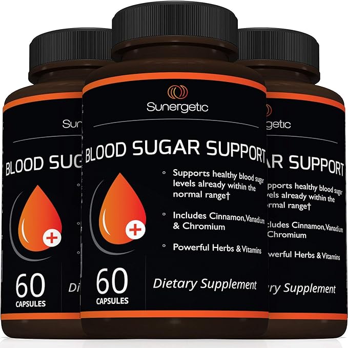 Premium Blood Sugar Support Supplement–Supports Healthy Blood Sugar Levels Already Within Normal Range – Includes Bitter Melon Extract, Vanadium, Chromium, Cinnamon, & Alpha Lipoic Acid-60 Capsules