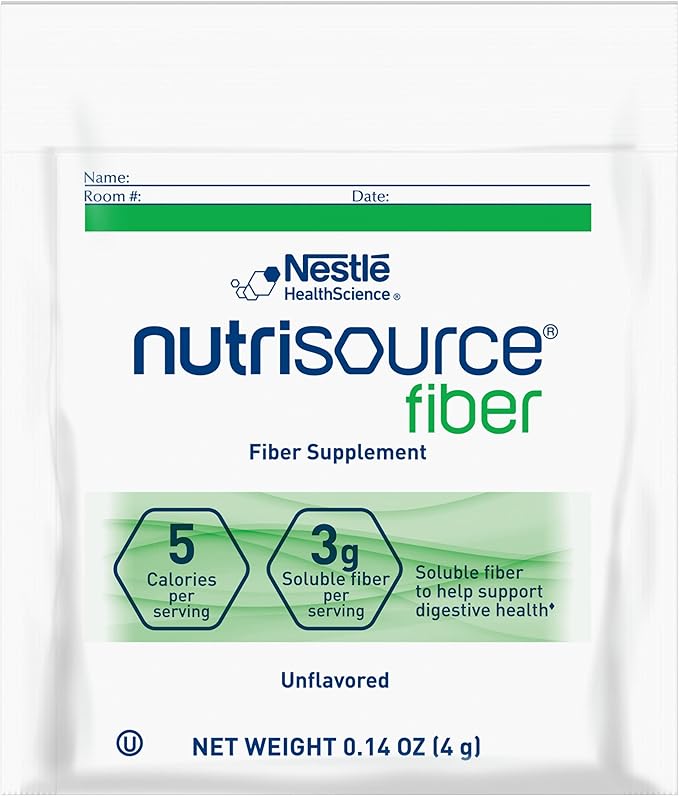 Nestle Health Science NutriSource Fiber Supplement Packet, Unflavored, 0.14-Ounce Packet (Pack of 12)