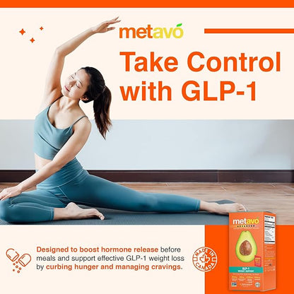 Advanced GLP-1 Weight Support | Metabolism & Appetite Control - Curb Cravings, Boost Metabolism | 90 Easy to Swallow Capsules
