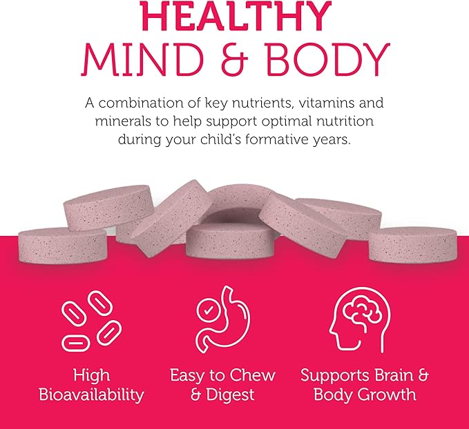 Zahler Kids Multivitamin Chewable Vitamin Tablet - Complete One Daily Kids Vitamins Supplement - Contains 20+ Minerals & Vitamins for Kids & Toddlers - Kosher Multivitamins Cherry Flavor (90)