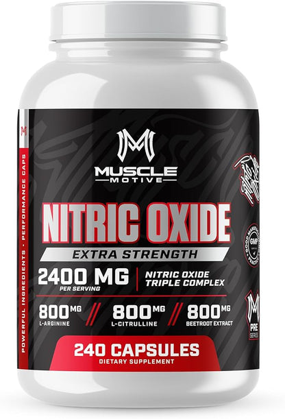 Nitric Oxide Supplement 2400mg with L-Arginine, L-Citrulline and Beet Root Extract, 240 Capsules