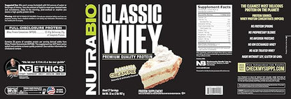 NutraBio Classic Whey Protein Powder- 25G Protein Per Scoop - Full-Spectrum Amino Acid Profile - No Fillers, Artificial Colors, Preservatives - (Banana Cream Pie, 2 Pounds)