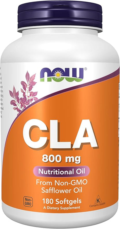 NOW Foods Supplements, CLA (Conjugated Linoleic Acid) 800 mg, Nutritional Oil, 180 Softgels