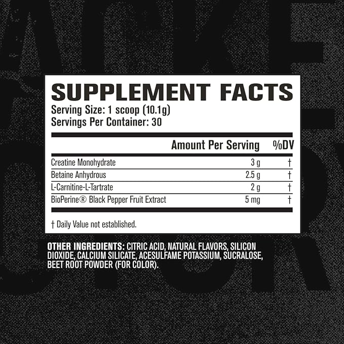 Jacked Factory Growth Surge Creatine Post Workout w/L-Carnitine - Daily Muscle Builder & Recovery Supplement with Creatine Monohydrate, Betaine, L-Carnitine L-Tartrate - 30 Servings, Cherry Limeade
