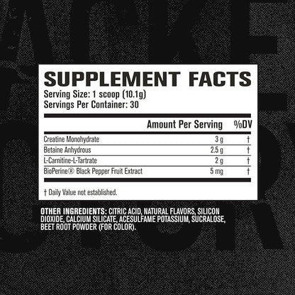 Jacked Factory Growth Surge Creatine Post Workout w/L-Carnitine - Daily Muscle Builder & Recovery Supplement with Creatine Monohydrate, Betaine, L-Carnitine L-Tartrate - 30 Servings, Cherry Limeade