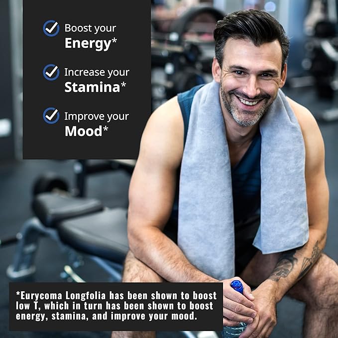 Max Natural T Support Supplement for Men, with Tongkat Ali, 60 Count, Manufactured in USA