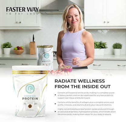 | Grass Fed Protein Powder Chocolate Flavor, Dairy-Free Alternative to Whey Protein Powder, Pure Hydrolyzed Beef Protein Isolate with All 9 Essential Amino Acids. Non-GMO - 660g