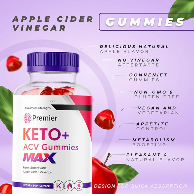 Montty (3 Pack) Premier Keto MAX Gummies - PremierKeto ACV Gummies, Premier ACV Keto MAX Gummies, Premier Apple Cider Vinegar Keto MAX Gummys, 180 Gummies for 90 Days