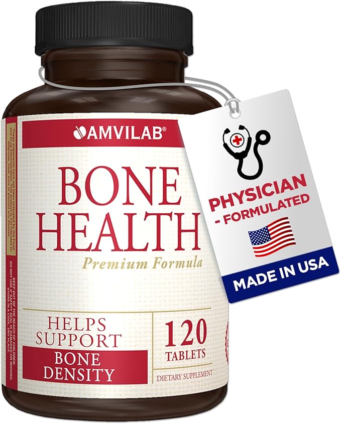Bone Health Calcium 1000mg, Magnesium 500mg w Vitamin D 600IU. Potent Formula for Men & Women. Promotes Bone Density, Supports Joint Health, Restores Wellness. 120 Count