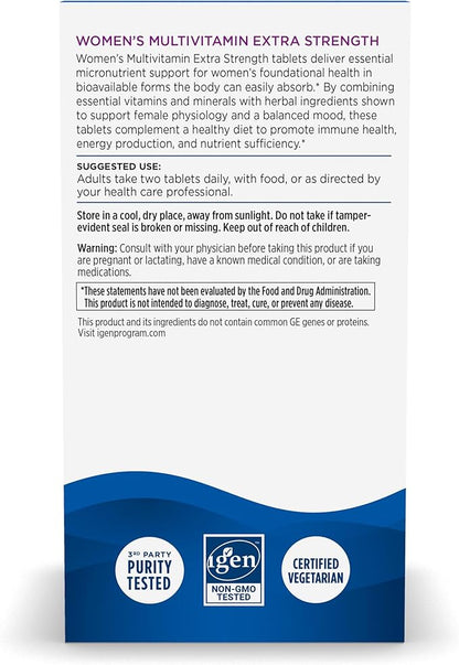 Nordic Naturals Women’s Multivitamin Extra Strength - Skin, Hair, Energy, & Bone Support - Immunity Supplement - 20 Essential Nutrients - 60 Tablets - 30 Servings