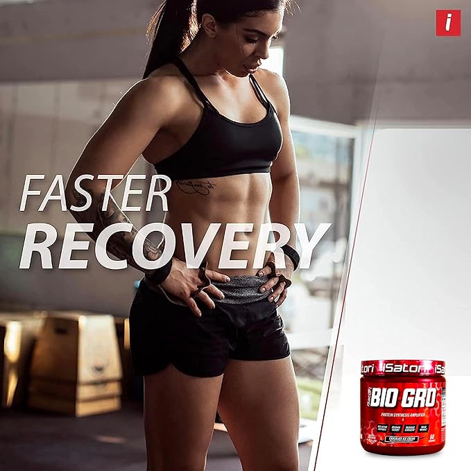 iSatori BIO-GRO Protein Synthesis Amplifier, for Muscle Recovery & Growth, Enhanced Stimulant Free Pre-Workout & Colostrum Supplement with Bio-Active Peptides- Chocolate Ice Cream (60 Servings)