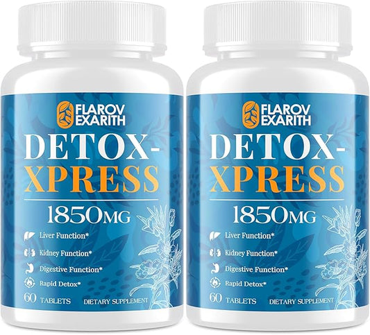 Liver Kidney Cleanse Detox & Repair, Milk Thistle Supplement, Natural Herbal Formula,Body Detox for Women & Men, Toxin Flush Max Absorption Liver Cleanser,Digestion Balance & Mood,120 Chewable Tablets