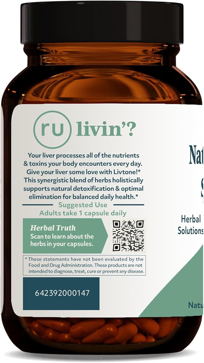 Ruved Livtone, Powerful Doctor-Formulated Liver Support with Berberine, Andrographis and Amla, Ayurvedic Herbal Supplement for Detoxification and Gastrointestinal Health, 60 Vegetarian Capsules