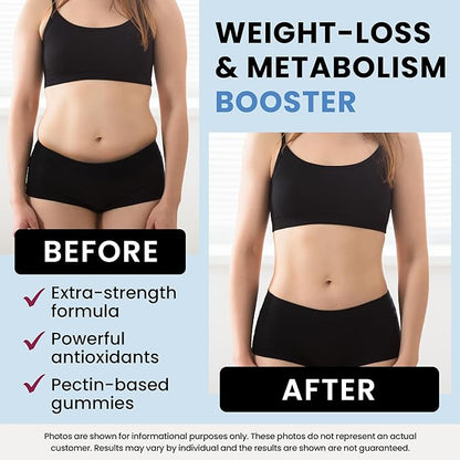 Night Time Fat Burner Gummies, Sleep Support & Weight Loss Supplement | Slimming Hunger Suppressant & Metabolism Booster, Shred Belly Fat While You Sleep | Nighttime Diet Gummies for Women & Men 60ct