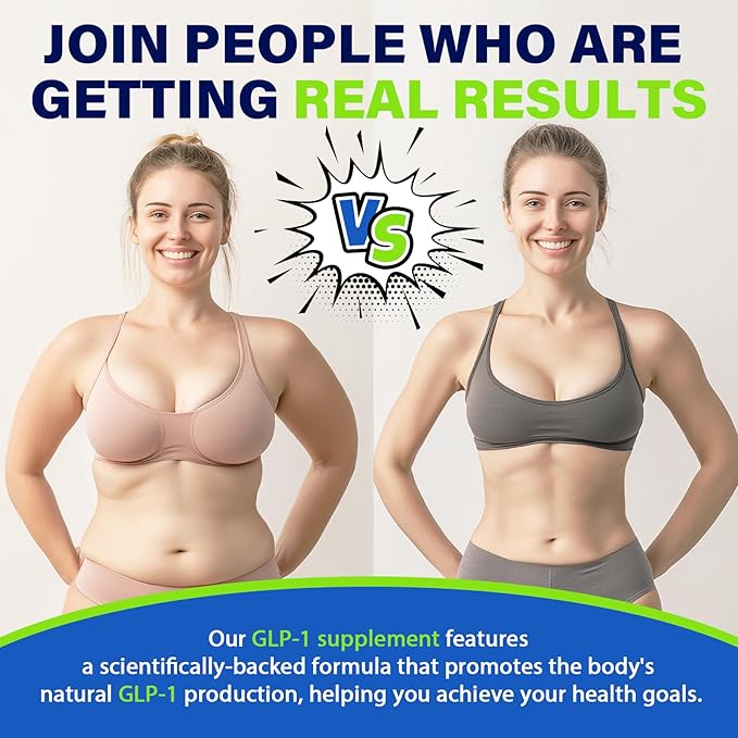 GLP-1 Supplement, GLP1 Supplements Women, GLP-1 Powder 1500MG with Akkermansia Muciniphila Probiotic & High Fiber, Naturally Support GLP-1 Support for Energy, Digestion, Gut, Overall Health, No Sugar