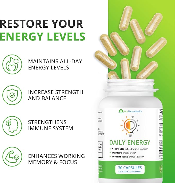 Vitamin B Complex Energy Supplements - Daily TMG Supplements with B Complex Multivitamin for Energy - Memory Booster and Mood Support Herbal Vitamins - B Complex Vitamins for Women (1 Month Supply)